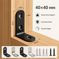 Support d'angle polyvalent en acier inoxydable en forme de L, connecteur de quincaillerie pour meubles, étagères de bureau et tables en bois