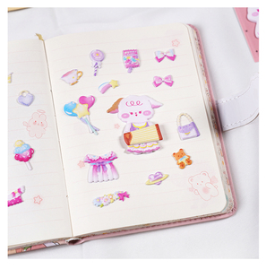 SHANLE Cute Cartoon Animal Rabbit Bear <span class=keywords><strong>Cat</strong></span> Sheep Dressing Up Sticker Foam Fun Bubble Sticker Kawaii Deco Laptop Puffy Sticker - Product Image 2