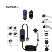 Chargeur EV portable 7KW Type 2, charge EV 16A 32A AC chargeur EV à usage domestique pour voiture électrique européenne VW Hyundai BMW