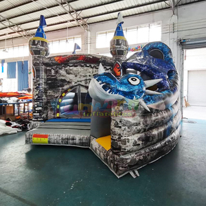 Outdoor commerical inflable bounce house parc de dinosaures inflatable dinosaur bouncy castle - Product Image 6