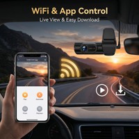 OEM/ODM Kamera Dasbor Mini WIFI 3.59 inci 4K HD Depan 2K Belakang Lensa Ganda WIFI Kamera Mobil Monitor Parkir 24 Jam GPS Kamera Dasbor