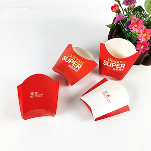 Custom Logo <b>Square</b> Matte Restaurant Grade French Fries Paper Box Greaseproof Eco-Friendly Disposable Fast Food Takeout Packaging - Product Image 3