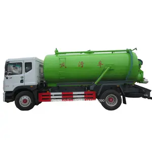 Dongfeng 4x2 12cbm 14cbm tunnel lavage camion citerne d'aspiration des eaux usées pompe de nettoyage d'égout sous vide camion