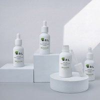 Flacon compte-gouttes en verre blanc givré de luxe 30ml 50ml 100ml pour emballage de soin de la peau de sérum d'huile essentielle quantité minimale de commande 100 pièces
