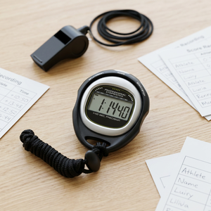Chronomètre sportif de haute qualité OEM ODM 100 tours, chronographe pour arbitre de football/natation - Product Image 1