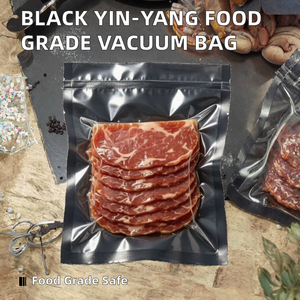 Sacs sous vide noirs en PA/PE de qualité alimentaire, gaufrés, à trois soudures latérales, pour viande, saucisses, cuisson sous vide et congélation, vente en gros - Product Image 2
