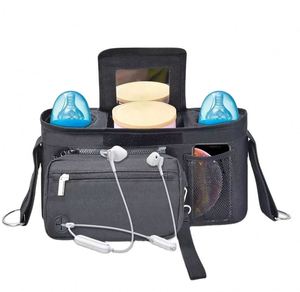 Sac de rangement pour poussette BSCI, organisateur suspendu pour couches de bébé, sac de poussette personnalisé avec porte-gobelets chauffants pour couches de bébé - Product Image 1