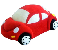 Coussin de voiture en peluche douce de haute qualité certifié BSCI ICTI SEDEX, en forme de bus scolaire, avec rembourrage en coton PP pour bébés