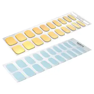 Custom Supplier Semi Cured Gel Toe Nails Nail Stickers Action Diy French Gel Nail Sticker
