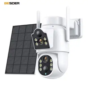 Ghuanzho Caméra solaire Lecteur de plaque d'immatriculation centralisé Produits pour caméras de jardin 8Mp 4K Livraison gratuite 360 avec panneau de zoom