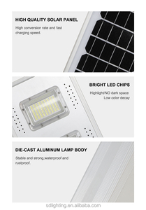 Lampadaires solaires à LED à détecteur de mouvement, super lumineux, best-sellers, étanches IP66, éclairage routier de haute qualité - Product Image 5