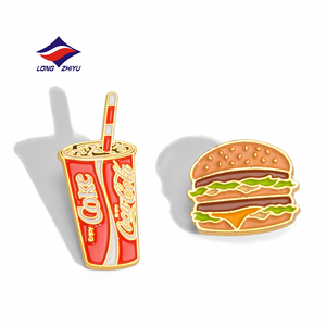 Longzhiyu, fabricant de badges depuis 20 ans, badges en émail personnalisés plaqués or, badges en métal mignons, emblèmes alimentaires, logo personnalisé, badges en émail pour revers de veste - Product Image 5