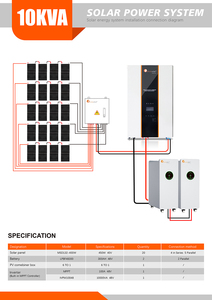 Kit solaire photovoltaïque hors réseau complet 5 kW 10 kW 15 kW 20 kW 30 kW, systèmes d'alimentation domestique FL-POWER-10000VA48V 10 kVA - Product Image 4