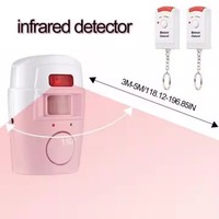 Detektor Keamanan Alarm Sensor Gerak Nirkabel Sistem Peringatan Dalam Ruangan Luar Ruangan dengan Remote Control untuk Garasi Rumah F