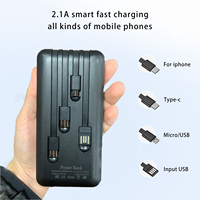 Produit neuf, batterie au lithium polymère 20000mah, banques d'alimentation avec câble