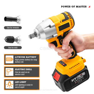 Torque 520NM 2 in Drive Brushless 21V Cordless Impact Wrench with 4.0Ah Li-Ion <b>Battery</b> DIY Industrial Power Tool - Product Image 5