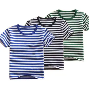 Ropa Vintage para niñas pequeñas, camisetas de tela de algodón, camiseta a rayas, camiseta para niños de 4, 6, 8, 10, 12 y 14 años