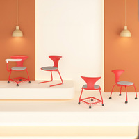 Chaise de conférence moderne pour bureau à domicile avec cadre en plastique durable et base en métal