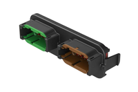 Amphenol ATM13-12PC-12PD-BM03 Original, Conector de 24 Vías y 90 Grados °   Conector de Montaje en PCB de Ángulo Recto, Clave C y D, IP6K9K # 20 Contactos