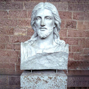 Estatua de jardín al aire libre, piedra de mármol de tamaño real, Estatua de la divinidad de Jesús - Product Image 3