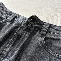 Jean en denim évasé coupe bootcut délavé à l'acide, imprimé léopard sur le côté, taille basse, haute qualité, tendance, pour homme