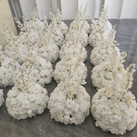 Boule de fleurs artificielles en gros, boule de fleurs au toucher réel pour centre de table de mariage, décoration de mariage