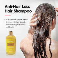 Sampo OEM Organik Tea Tree Rosemary Kafein Anti-Ketombe Melembapkan Pertumbuhan Rambut
