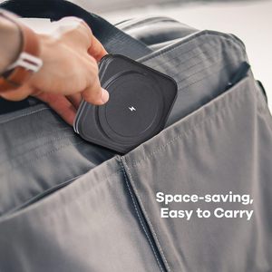 Sạc điện thoại để bàn từ tính gấp gọn du lịch bán buôn, trạm sạc nhanh 15W, xoay 360 độ, giá đỡ sạc không dây 2 trong 1 - Product Image 2