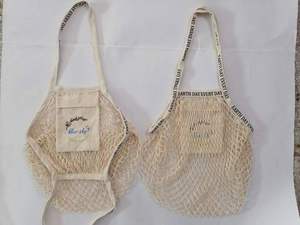 Bolsas de Compras Reutilizables de Malla de Algodón Ecológicas con Logotipo Personalizado, Asa Portátil con Agarres para Compras - Product Image 4