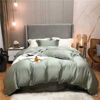 Nantong 300 fils au nombre de 100% Lyocell pour TENCEL Fiber léger tissé tissu de satin ensembles de draps de lit respirant et élégant