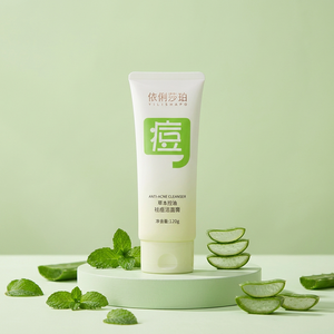 Tubo de PE Verde Claro, Tubo Suave con Impresión Gráfica Verde Personalizada, con Tapa de Rosca de 30 mm de Diámetro para Aceite Esencial - Product Image 3