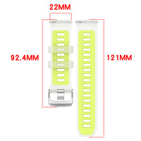 Bracelet de montre en silicone translucide Tschick, 20 mm, 22 mm, à libération rapide, bracelet de remplacement pour Garmin Forerunner 570