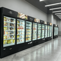 Réfrigérateur professionnel pour boissons, congélateur vertical haute capacité pour aéroport, gare, terminal