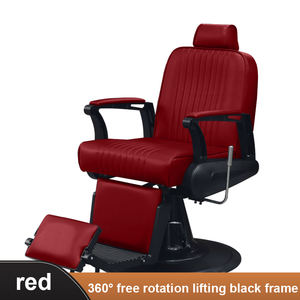 Silla de Barbería Jincheng de Estilo Europeo Personalizable, Silla de Peluquería Roja, Venta Directa de Fábrica, Moderna y Cómoda, 1 Pieza - Product Image 6