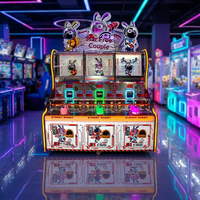 Machine de jeu à billes roulantes personnalisable pour enfants, motif lapin étoilé, pour trois joueurs, fabriquée en Chine