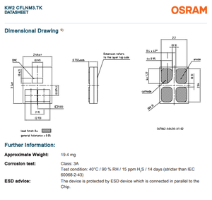 LED Blanco Automotriz OSRAM OSLON Compact PL KW2 CFLNM3.TK 925lm 6.2W 120 Grados Cerámico SMD - Product Image 6
