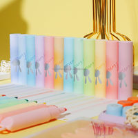 Surligneurs fluorescents de haute qualité, protection oculaire, motifs mignons, lot de 4 couleurs