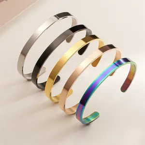 Hot Selling Paar Custom Armband/8mm Offen 18 Karat vergoldet Cc 316L Edelstahl Armband