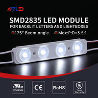 Module LED à injection haute puissance avec lentille 175 degrés 12V 3W IP65 étanche pour rétroéclairage 2835 pour caisson lumineux publicitaire