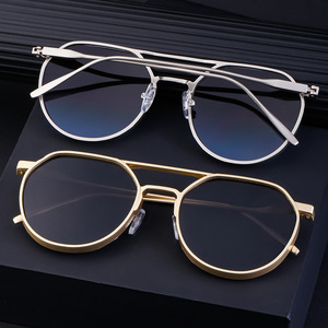 1330 Retro Oval Frame Men's Metal Double Bridge Driving <b>Sunglasses</b> <b>Round</b> Wholesale Shades Luxury Brand Designer - Product Image 4