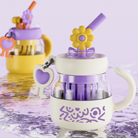 800ml 27oz Bouteilles En Verre Avec Paille Tasse Bouteille D'eau Potable Silicone Fond Gobelet En Verre