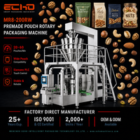 Machine d'emballage automatique ECHO pour sachets préformés, idéale pour les noix, les noisettes, les arachides grillées, les cacahuètes du Brésil et les noix de cajou