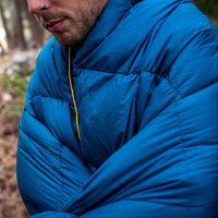 Couette en duvet d'oie pelucheux, couverture de voyage légère, imperméable, pour camping en plein air