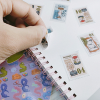 Vente chaude Papier Enduit Coeur Film Dessin Animé Conception Journal Autocollant Collection Livre