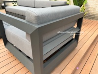Hangkai Bestseller Aluminium Gartenmöbel Outdoor-Sofa Gartensofas Sessel 3-Sitzer Couchtisch-Set