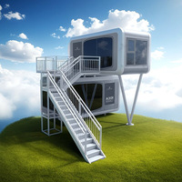 Villa Conteneur Préfabriquée Moderne Respirante à Montage Rapide 2-4 Chambres Maison Mobile Extensible Facile à Assembler en Acier Mini-Maison Garantie 1 An
