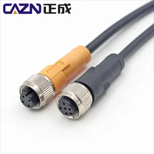 M12 Circular Connector GPIO CAT5 Lan Cable Connector Industrial Camera Robot Arm Cable M12 4pin Sensor Connector Cable