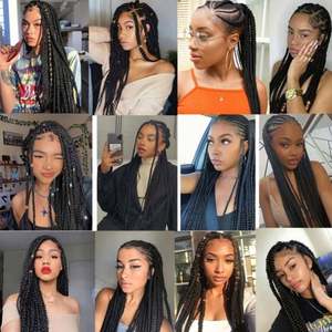 Ventes chaudes, tresses africaines en fibre synthétique jumbo de 24 pouces, 100g, extensions de cheveux pour tresses, vente en gros, synthétique yaki non - Product Image 4