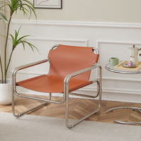 Fauteuil inclinable moderne en cuir souple en acier inoxydable, canapé-lit design, mobilier de loisirs pour hôtel, salon, maison, intérieur