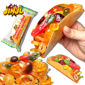 Vente en gros : Nouvelles gommes en forme de tacos mexicains 2026, teneur en jus <50%, cadeaux de fête créatifs et uniques, desserts halal - Product Image 1